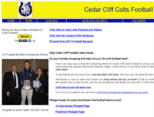 Tablet Screenshot of coltsfootball.org